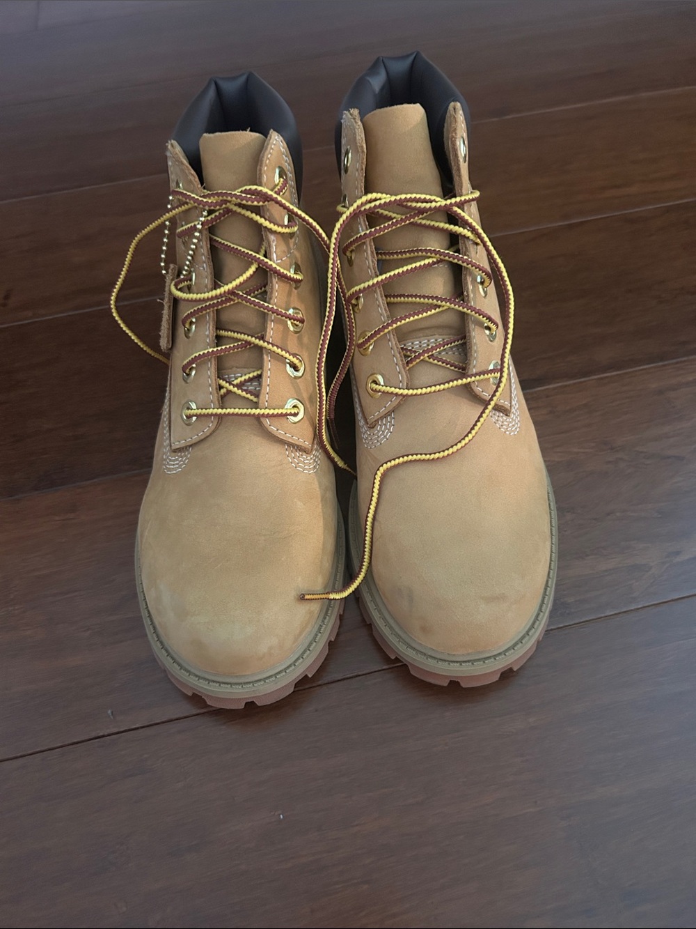 Timberland Kids Wheat Tan Lace-Up Boots